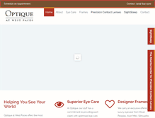 Tablet Screenshot of optiqueatwestpaces.com